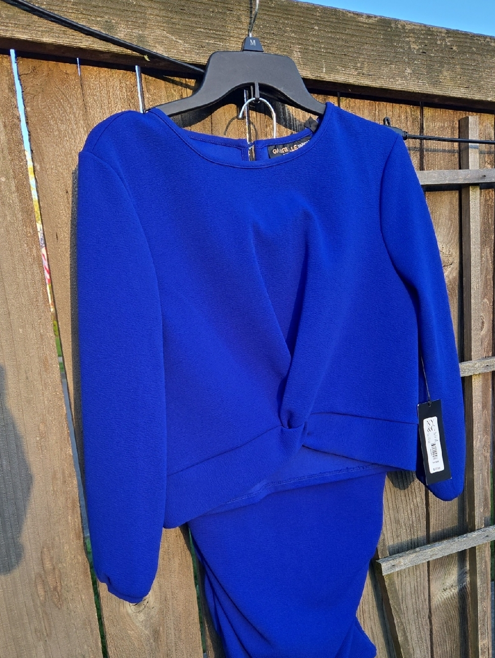 New York & Company Gabrielle Union Royal Blue Skirted Set WMNS M/6